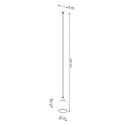 Hanglamp aan kabel ALINO 1xE27/60W/230V zwart