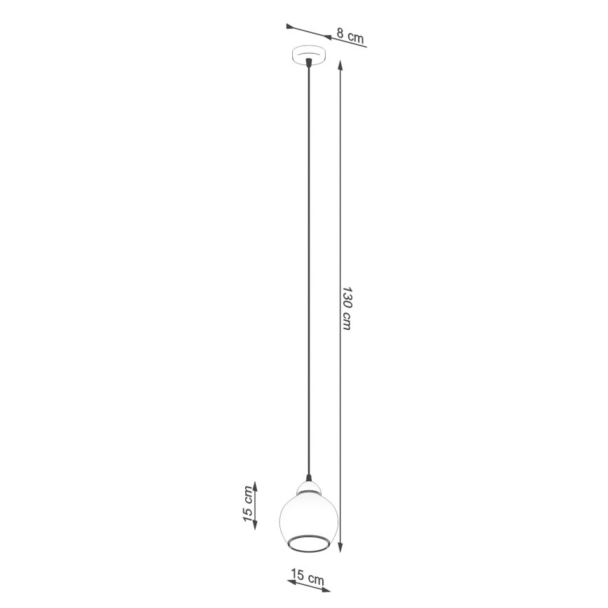 Hanglamp aan kabel ALINO 1xE27/60W/230V zwart