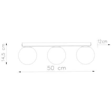 Plafondlamp YOLI 3xG9/12W/230V wit