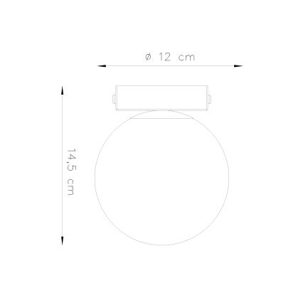 Plafondlamp YOLI 1xG9/12W/230V zwart