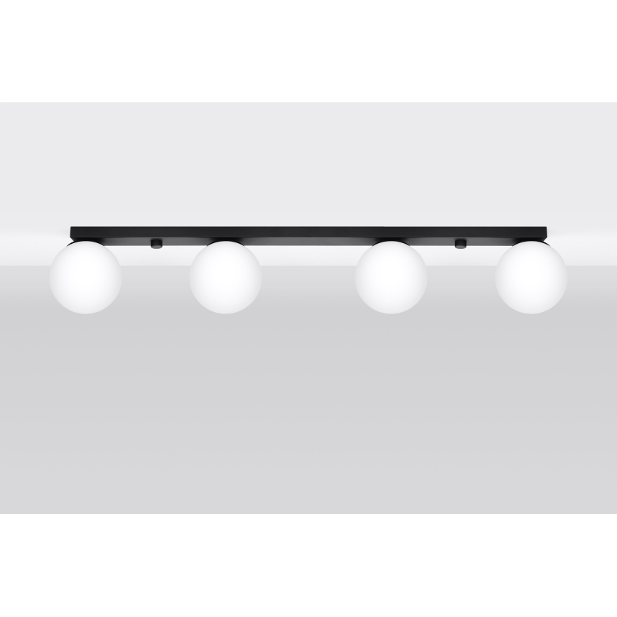Plafondlamp YOLI 4xG9/12W/230V zwart