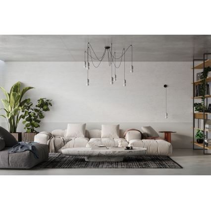 Suspension filaire NESO 7xE27/15W/230V araignée béton