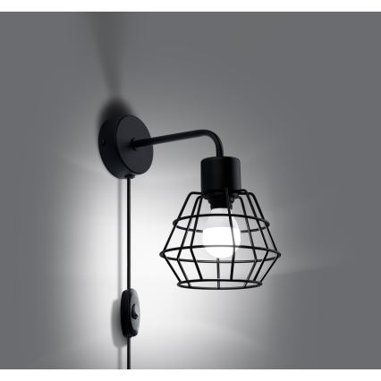 Wandlamp SUBA 1xE27/15W/230V zwart