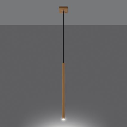 Hanglamp aan een koord PASTELO 1xG9/8W/230V goud