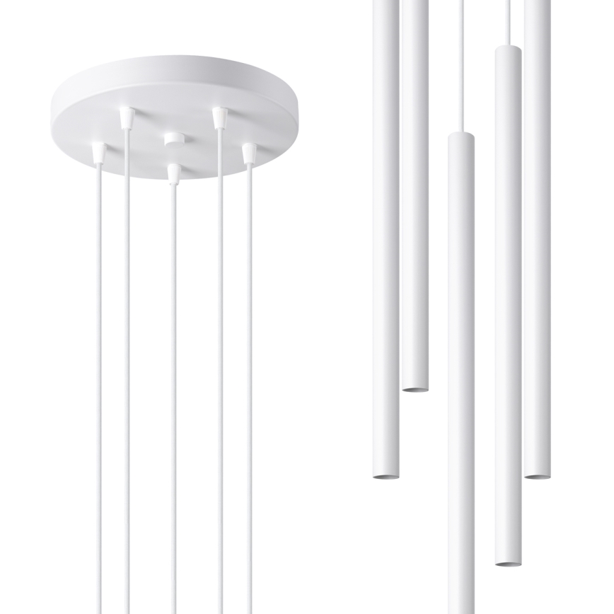 Hanglamp aan een koord PASTELO 5xG9/8W/230V wit