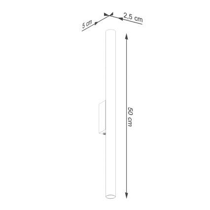 Wandlamp PASTELO 2xG9/8W/230V wit