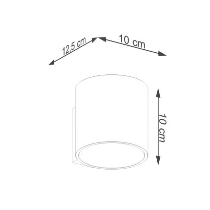 Wandspot ORBIS 1xG9/8W/230V goud