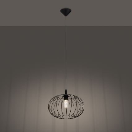 Hanglamp aan een koord TSUNO 1xE27/15W/230V zwart