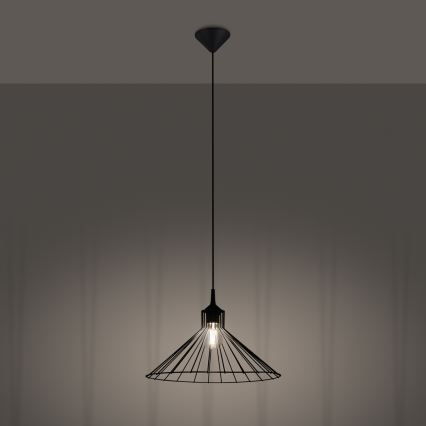 Hanglamp aan een koord EDA 1xE27/15W/230V zwart