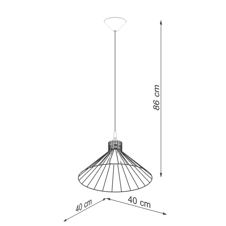 Hanglamp aan een koord EDA 1xE27/15W/230V zwart