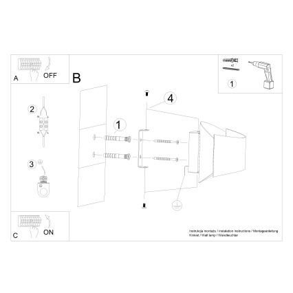 Wandlamp TONI 1xG9/8W/230V wit