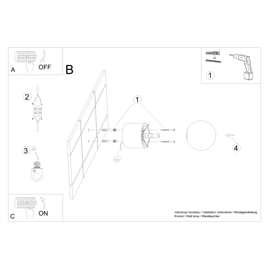 Wandspot BOOMO 1xG9/8W/230V beuken