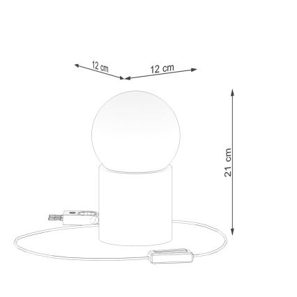 Tafellamp BOOMO 1xG9/8W/230V beuken