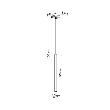 Suspension filaire PASTELO 1xG9/8W/230V doré