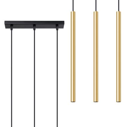 Hanglamp aan een koord PASTELO 3xG9/8W/230V goud