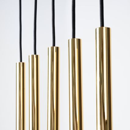 Hanglamp aan een koord PASTELO 5xG9/8W/230V goud