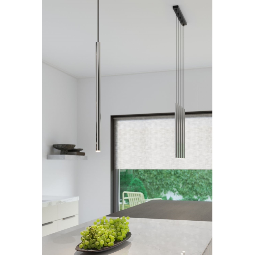 Hanglamp aan een koord PASTELO 1xG9/8W/230V glanzend chroom