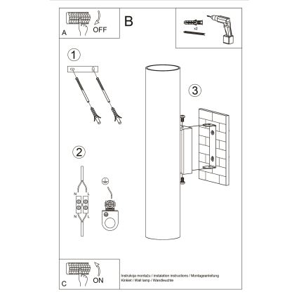 Applique murale LAGOS 2xGU10/10W/230V doré