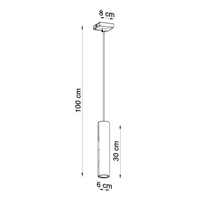 Hanglamp aan een koord LAGOS 1xGU10/10W/230V glanzend chroom