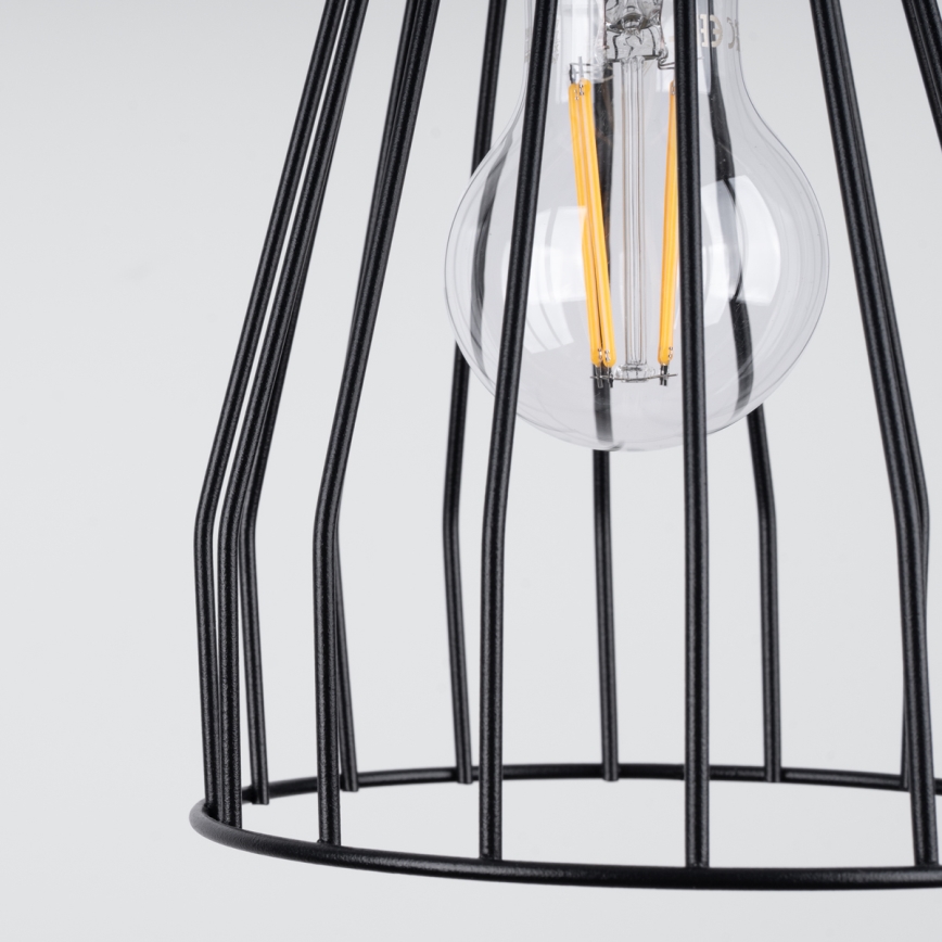 Hanglamp aan een koord LEYO 1xE27/15W/230V zwart