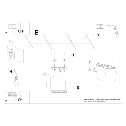 LED spot OZZY LED/16W/230V zwart