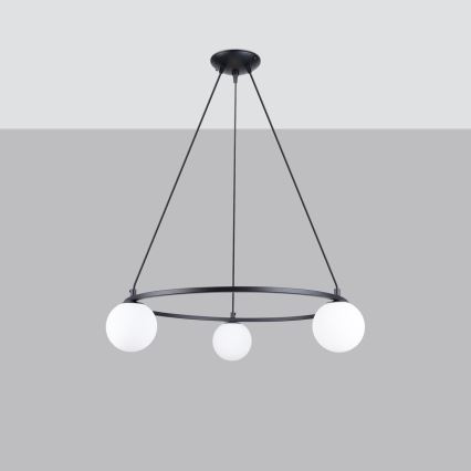 Hanglamp aan een koord YOLI 3xG9/8W/230V zwart