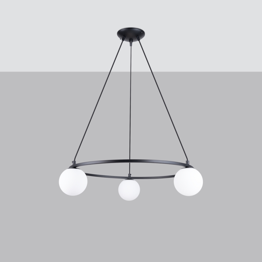 Hanglamp aan een koord YOLI 3xG9/8W/230V zwart