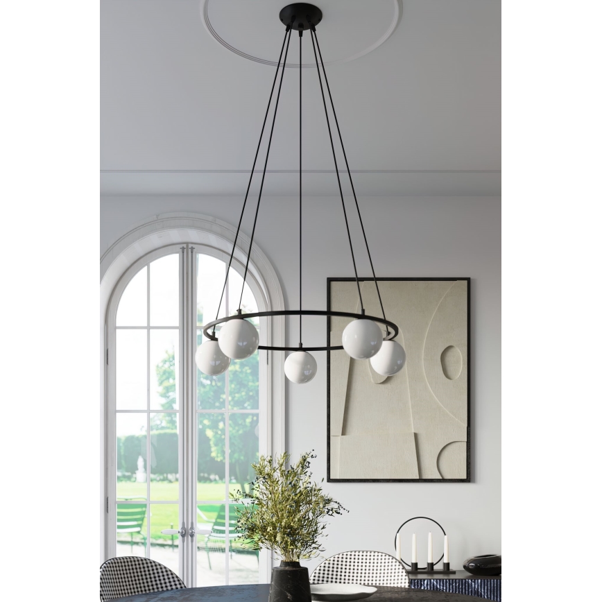 Hanglamp aan een koord YOLI 3xG9/8W/230V zwart