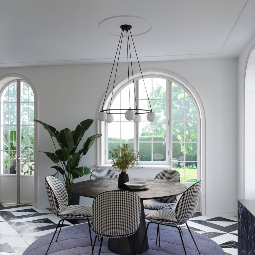 Hanglamp aan een koord YOLI 3xG9/8W/230V zwart