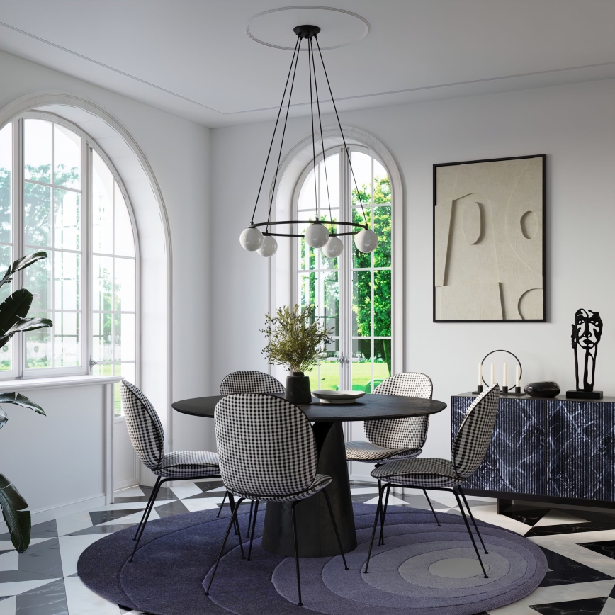 Hanglamp aan een koord YOLI 3xG9/8W/230V zwart