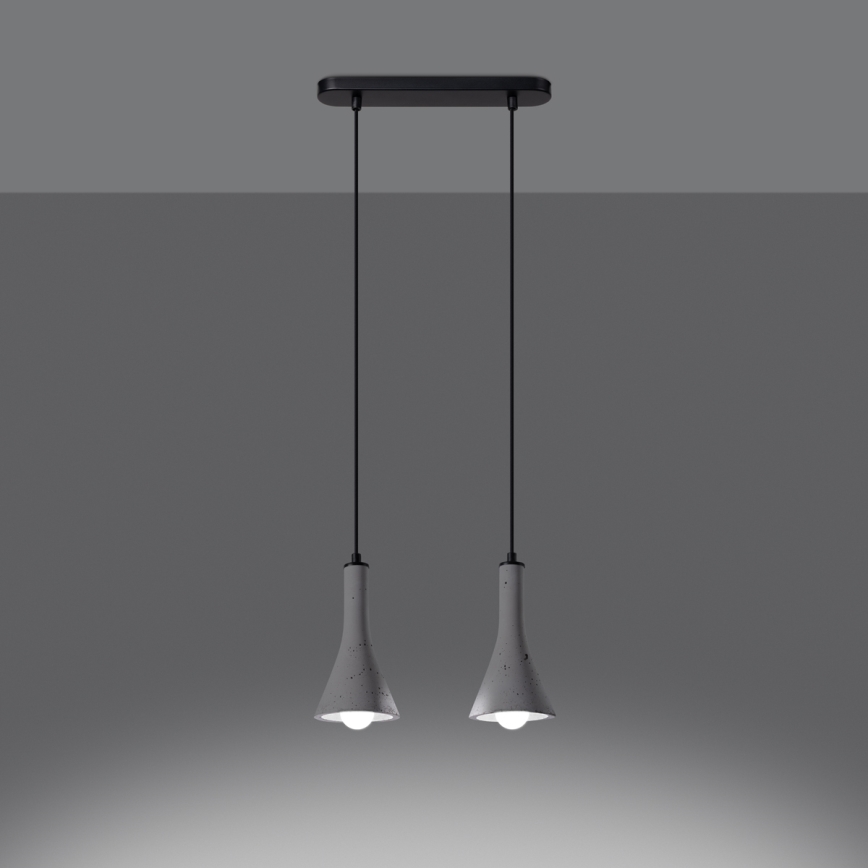 Suspension filaire REA 2xE14/12W/230V béton