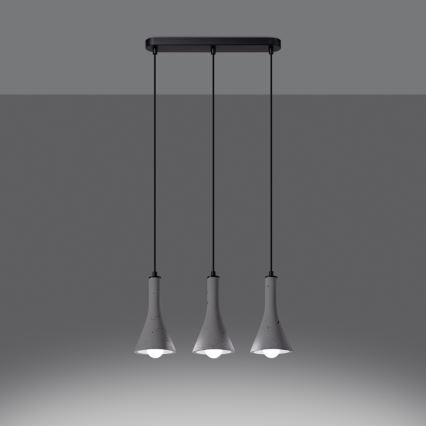 Hanglamp aan een koord REA 3xE14/12W/230V beton