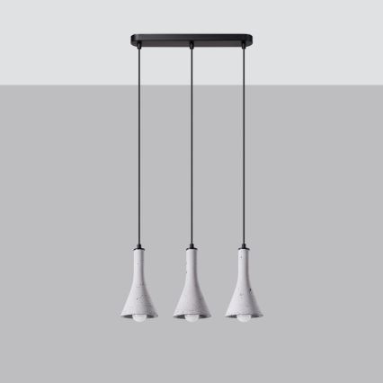 Hanglamp aan een koord REA 3xE14/12W/230V beton