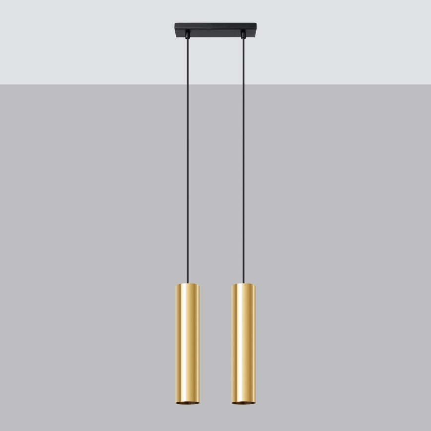 Hanglamp aan een koord LAGOS 2xGU10/10W/230V goud