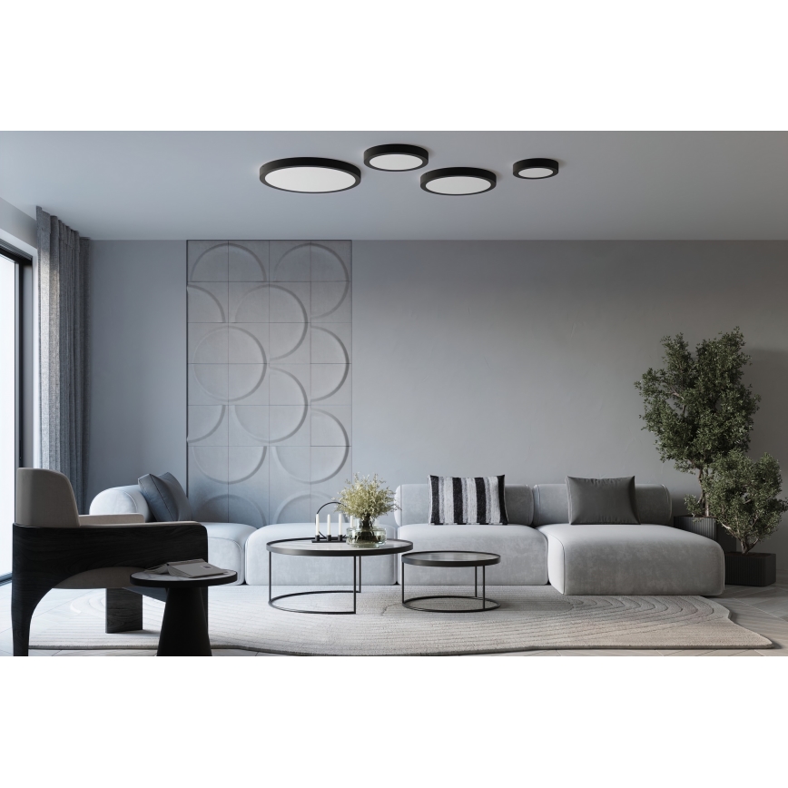 LED plafondlamp ONYX LED/48W/230V Ø 60 cm zwart