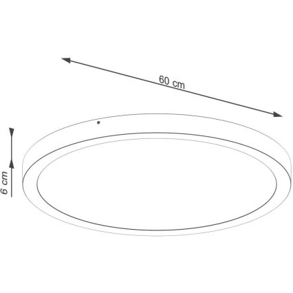 Plafonnier LED ONYX LED/48W/230V Ø 60 cm noir