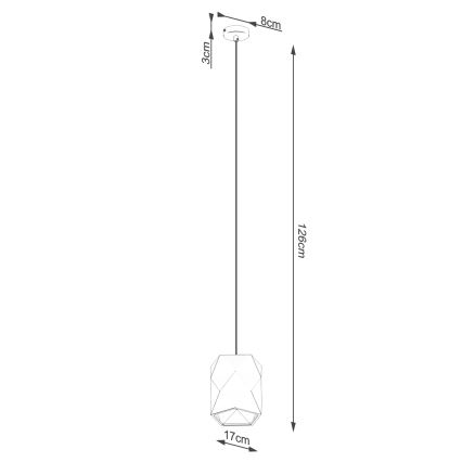 Hanglamp aan een koord GOBI 1xE27/15W/230V keramiek