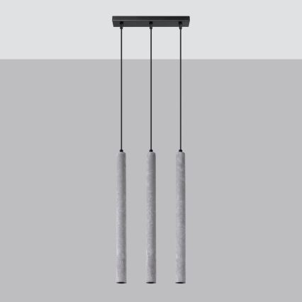 Suspension filaire PASTELO 3xG9/8W/230V béton