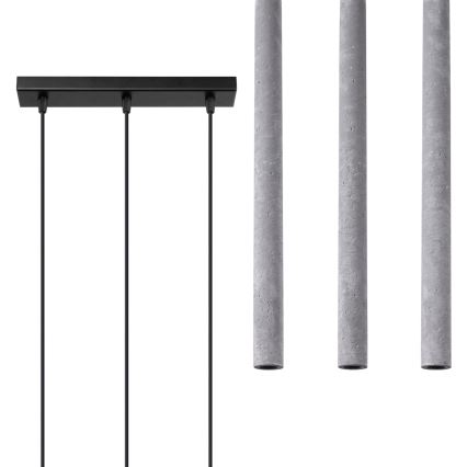 Suspension filaire PASTELO 3xG9/8W/230V béton