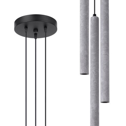 Hanglamp aan een koord PASTELO 3xG9/8W/230V beton