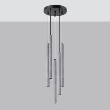 Suspension filaire PASTELO 5xG9/8W/230V béton