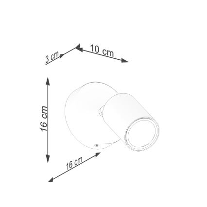 Wandspot VERDO 1xGU10/10W/230V wit/beuken