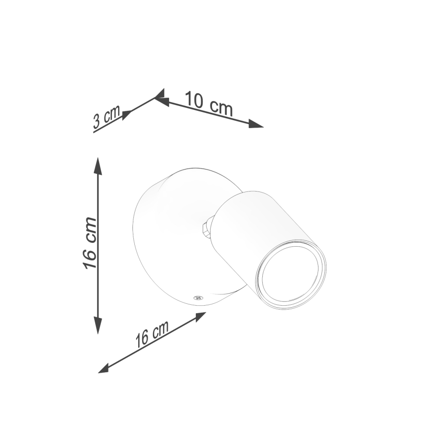 Wandspot VERDO 1xGU10/10W/230V zwart/beuken