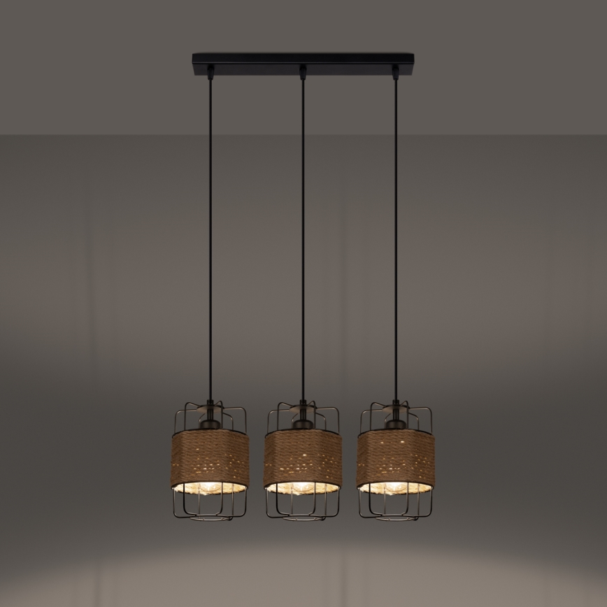 Hanglamp aan een koord GIZUR 3xE27/15W/230V