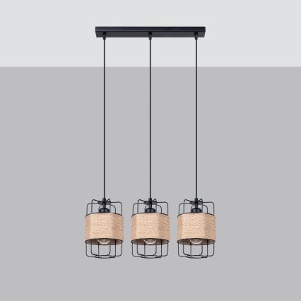 Hanglamp aan een koord GIZUR 3xE27/15W/230V