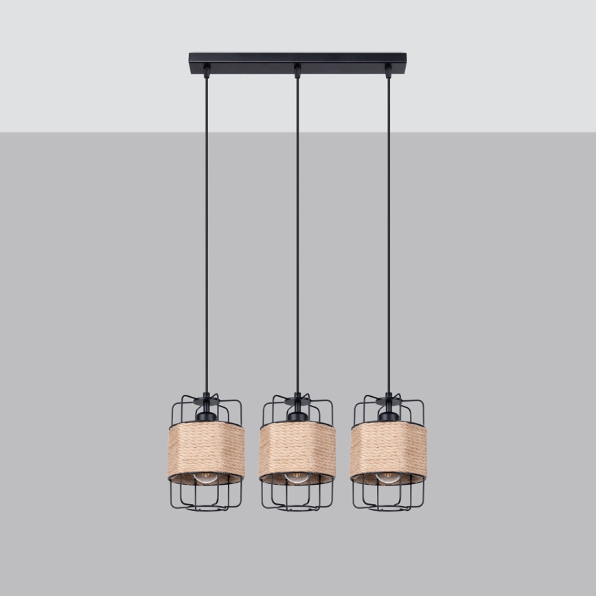 Hanglamp aan een koord GIZUR 3xE27/15W/230V