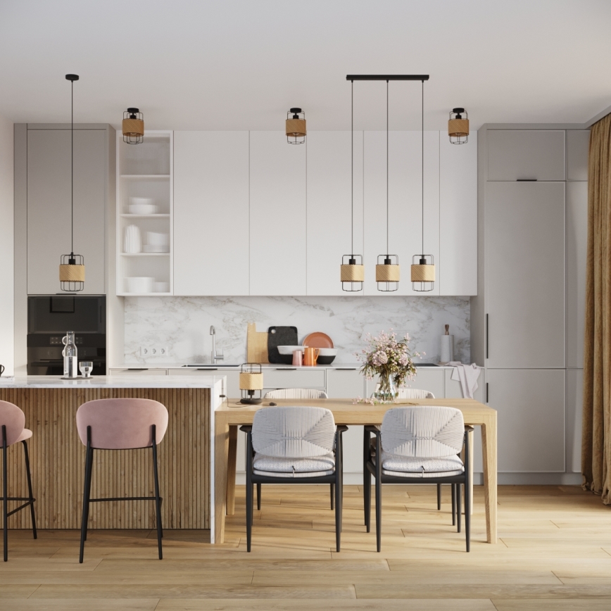 Hanglamp aan een koord GIZUR 3xE27/15W/230V