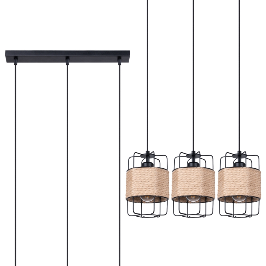 Hanglamp aan een koord GIZUR 3xE27/15W/230V