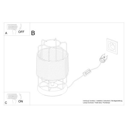 Tafellamp GIZUR 1xE27/15W/230V