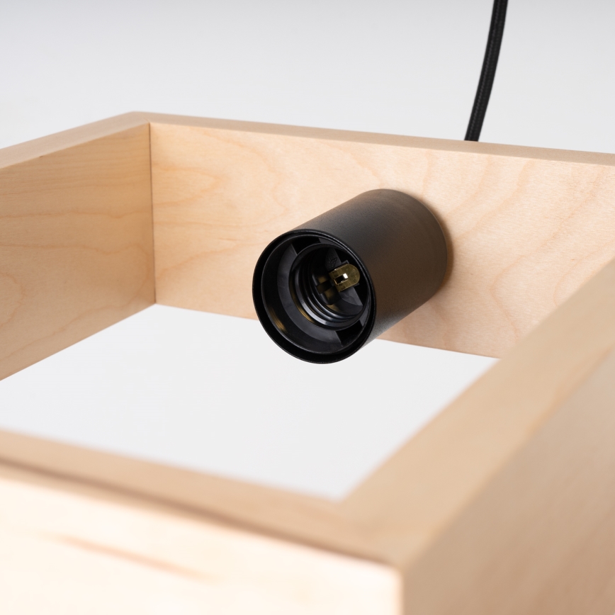Suspension filaire ARIES 1xE27/15W/230V hêtre/beige